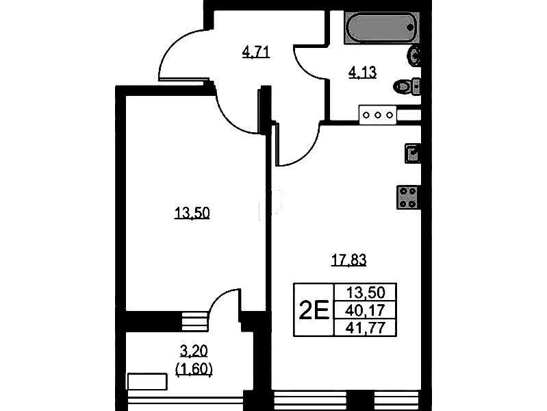 1-комнатная квартира 42.1 м², 7/9 эт., ЖК «VEREN NEXT Шуваловский»